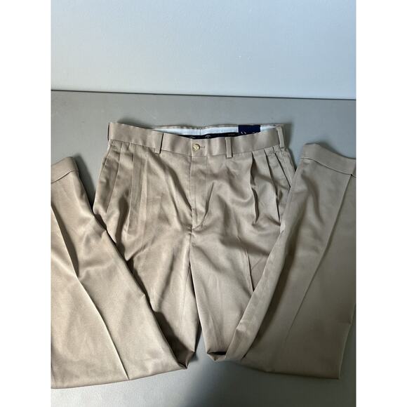 Callaway C-Tech Men Tan Pleated Front Golf Pants sz 36x30 - Picture 4 of 10